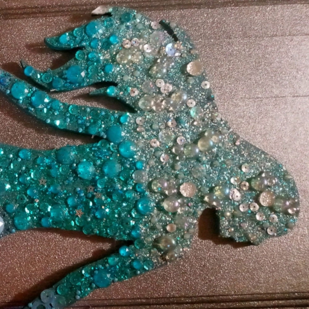 Hand embellished mermaid